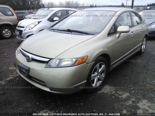 1HGFA16938L094454 - 2008 HONDA CIVIC EXL GOLD photo 2