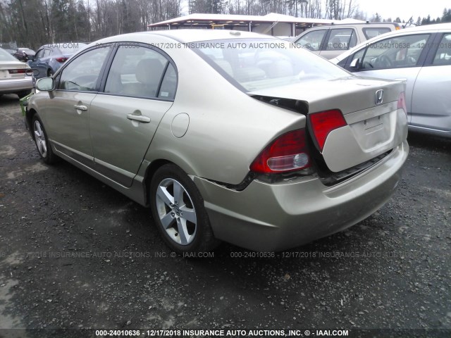 1HGFA16938L094454 - 2008 HONDA CIVIC EXL GOLD photo 3