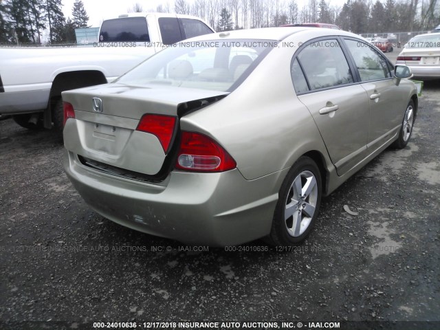 1HGFA16938L094454 - 2008 HONDA CIVIC EXL GOLD photo 4