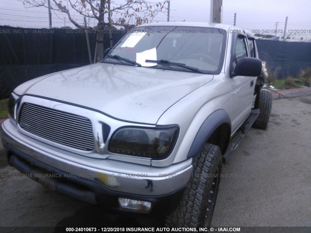 5TEHN72N33Z207525 - 2003 TOYOTA TACOMA DOUBLE CAB SILVER photo 2