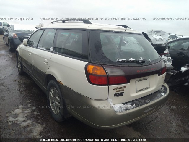 4S3BH686526639164 - 2002 SUBARU LEGACY OUTBACK LIMITED WHITE photo 3