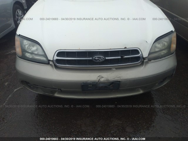 4S3BH686526639164 - 2002 SUBARU LEGACY OUTBACK LIMITED WHITE photo 6