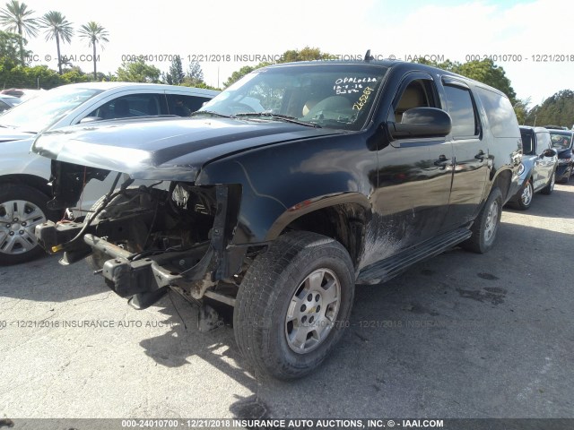 1GNSCJE0XDR265287 - 2013 CHEVROLET SUBURBAN C1500 LT BLACK photo 2