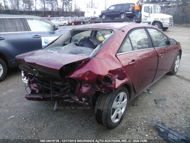 1G2ZF57BX84222354 - 2008 PONTIAC G6 VALUE LEADER/BASE RED photo 4