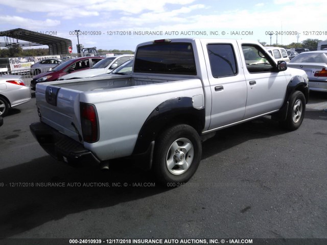 1N6ED27T44C411540 - 2004 NISSAN FRONTIER CREW CAB XE V6 SILVER photo 4