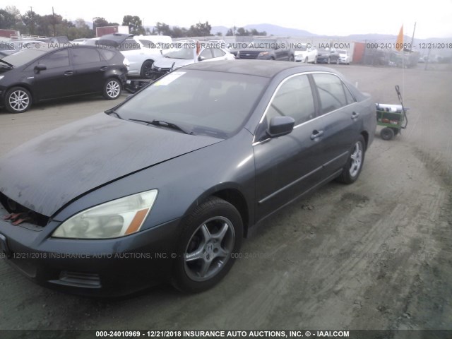 JHMCM56457C001533 - 2007 HONDA ACCORD LX GRAY photo 2