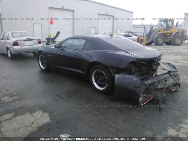 2G1FE1ED5B9212472 - 2011 CHEVROLET CAMARO LS BLACK photo 3