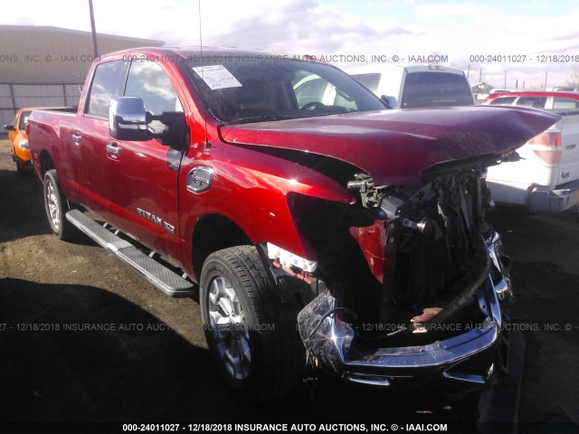 1N6AA1F22HN500303 - 2017 NISSAN TITAN XD SL/PLATINUM RESERVE/SV RED photo 1