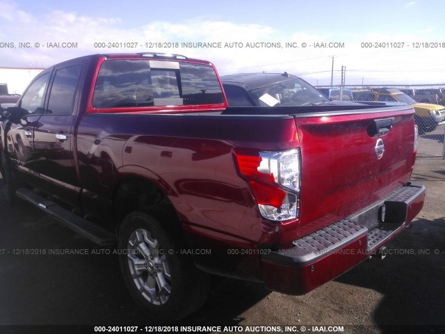 1N6AA1F22HN500303 - 2017 NISSAN TITAN XD SL/PLATINUM RESERVE/SV RED photo 3