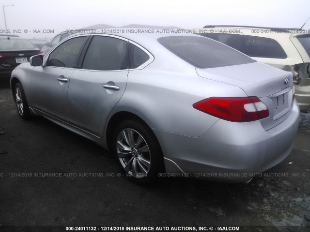 JN1BY1AR0CM396466 - 2012 INFINITI M37 X SILVER photo 3