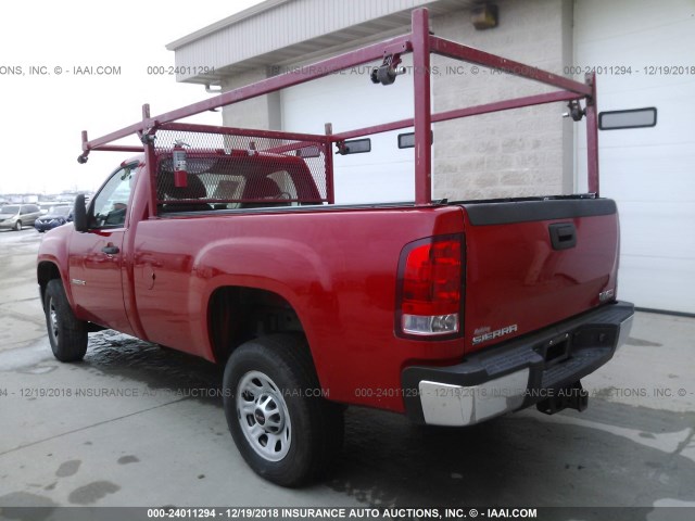 1GT312CG7DF109198 - 2013 GMC SIERRA RED photo 3