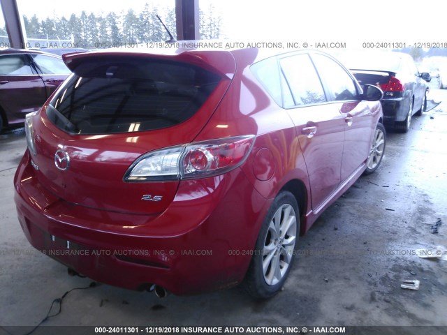 JM1BL1H57A1279111 - 2010 MAZDA 3 S RED photo 4