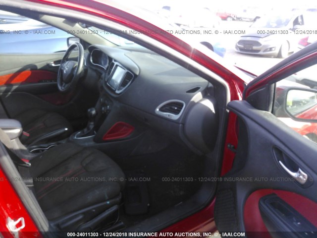 1C3CDFBH3DD224745 - 2013 DODGE DART SXT RED photo 5