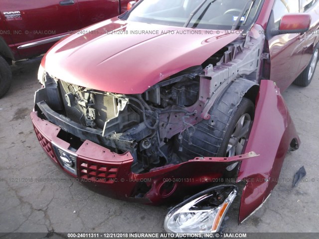 JN8AS58VX9W166097 - 2009 NISSAN ROGUE S/SL RED photo 6