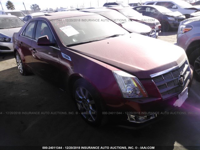 1G6DV57V080157091 - 2008 CADILLAC CTS HI FEATURE V6 RED photo 1