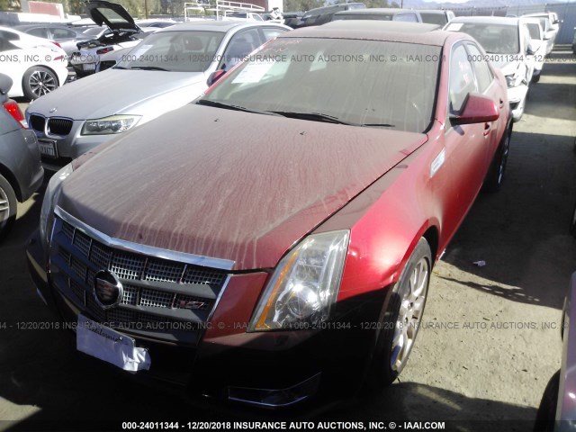 1G6DV57V080157091 - 2008 CADILLAC CTS HI FEATURE V6 RED photo 2