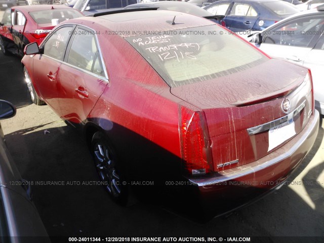 1G6DV57V080157091 - 2008 CADILLAC CTS HI FEATURE V6 RED photo 3