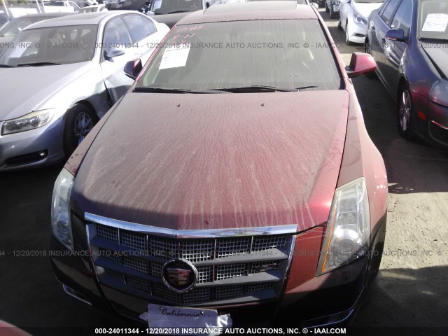 1G6DV57V080157091 - 2008 CADILLAC CTS HI FEATURE V6 RED photo 6