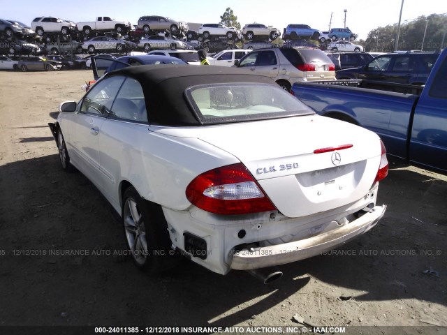 WDBTK56F98T098180 - 2008 MERCEDES-BENZ CLK 350 WHITE photo 3