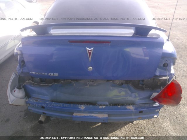 1G2AL18F087167153 - 2008 PONTIAC G5 BLUE photo 6