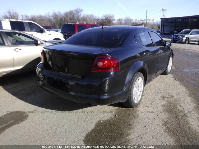 1C3CDZABXEN226339 - 2014 DODGE AVENGER BLACK photo 4