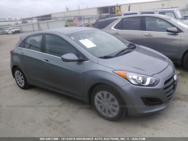 KMHD35LH5HU377799 - 2017 HYUNDAI ELANTRA GT GRAY photo 1