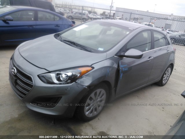 KMHD35LH5HU377799 - 2017 HYUNDAI ELANTRA GT GRAY photo 2