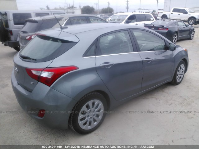 KMHD35LH5HU377799 - 2017 HYUNDAI ELANTRA GT GRAY photo 4