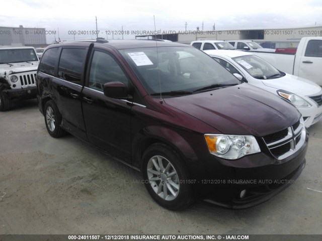 2C4RDGCGXJR215518 - 2018 DODGE GRAND CARAVAN SXT MAROON photo 1