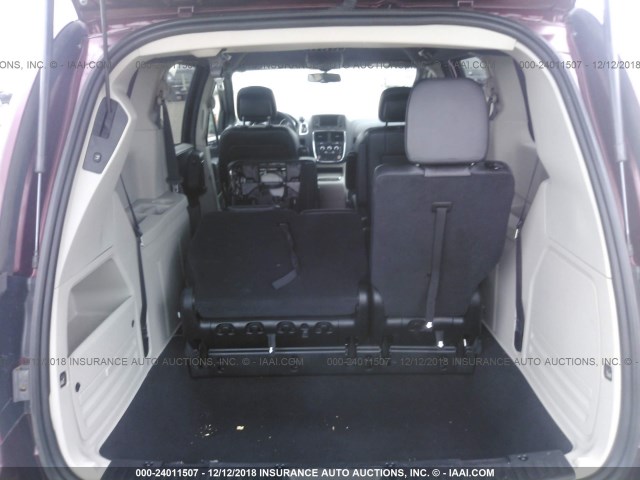 2C4RDGCGXJR215518 - 2018 DODGE GRAND CARAVAN SXT MAROON photo 8