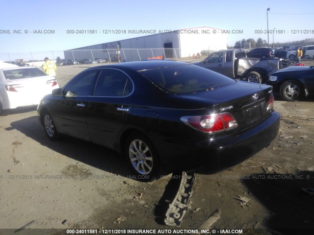 JTHBF30G125000826 - 2002 LEXUS ES 300 BLACK photo 3