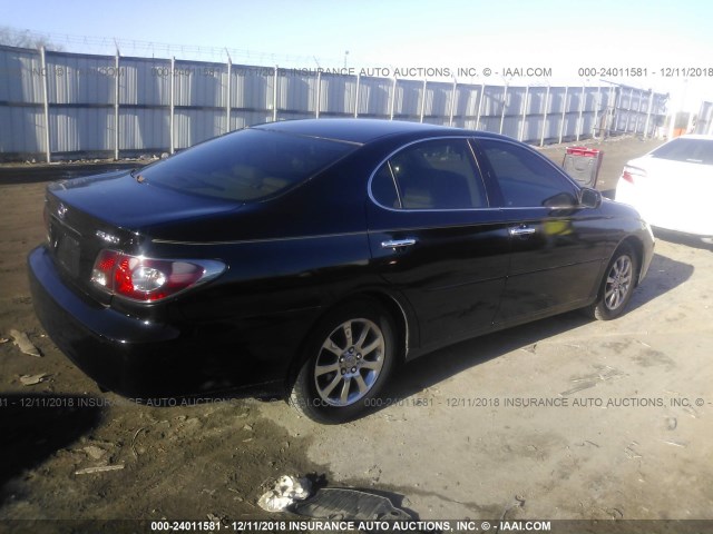 JTHBF30G125000826 - 2002 LEXUS ES 300 BLACK photo 4