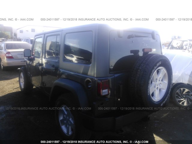 1C4BJWDGXJL887252 - 2018 JEEP WRANGLER UNLIMITED SPORT GRAY photo 3