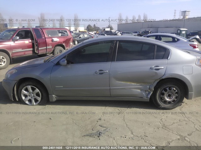 1N4CL21EX8C252803 - 2008 NISSAN ALTIMA HYBRID GRAY photo 6