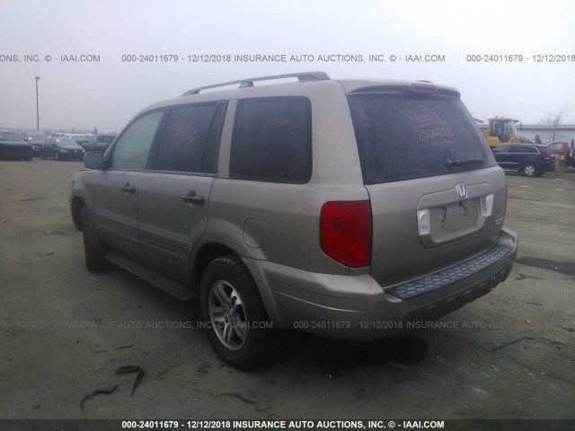 2HKYF18434H528266 - 2004 HONDA PILOT EX BEIGE photo 3