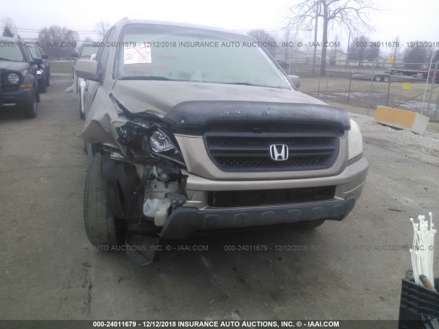 2HKYF18434H528266 - 2004 HONDA PILOT EX BEIGE photo 6