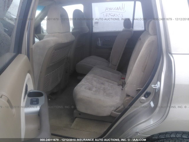 2HKYF18434H528266 - 2004 HONDA PILOT EX BEIGE photo 8