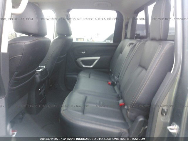 1N6AA1E51JN526859 - 2018 NISSAN TITAN SV/SL/PRO-4X/PLAT RES GRAY photo 8