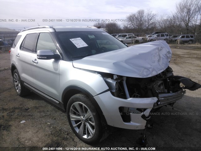 1FM5K8F85JGB48290 - 2018 FORD EXPLORER LIMITED SILVER photo 1