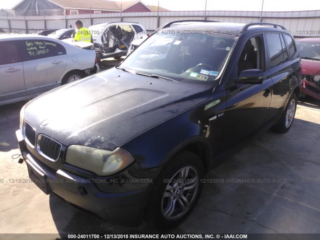 WBXPA93495WD22659 - 2005 BMW X3 3.0I BLACK photo 2