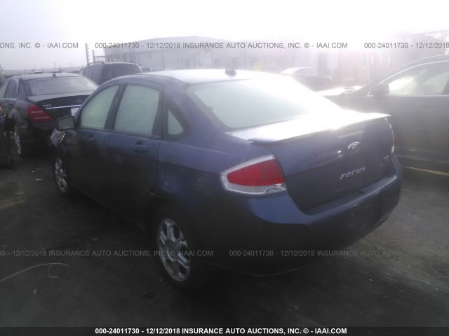 1FAHP35N78W236342 - 2008 FORD FOCUS SE/SEL/SES BLUE photo 3