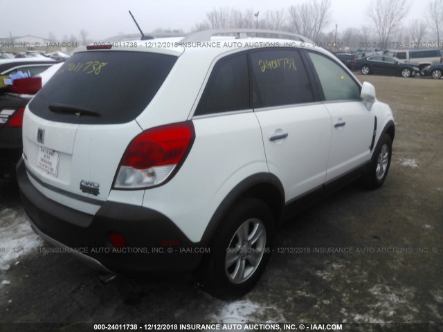 3GSDL43N18S610330 - 2008 SATURN VUE XE WHITE photo 4