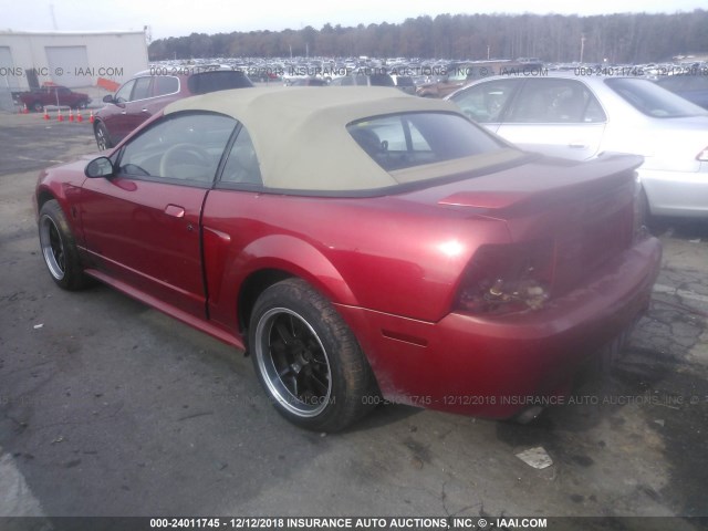 1FAFP46V81F187394 - 2001 FORD MUSTANG COBRA SVT RED photo 3