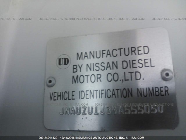 JNAUZU1J34A555050 - 2004 NISSAN DIESEL UD1400 Unknown photo 9