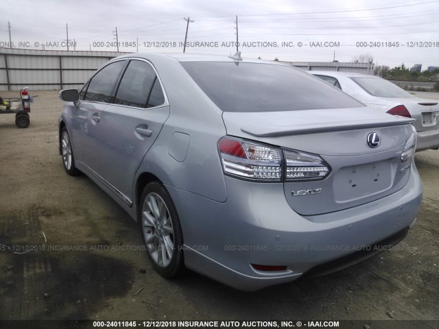 JTHBB1BA8A2009306 - 2010 LEXUS HS 250H SILVER photo 3