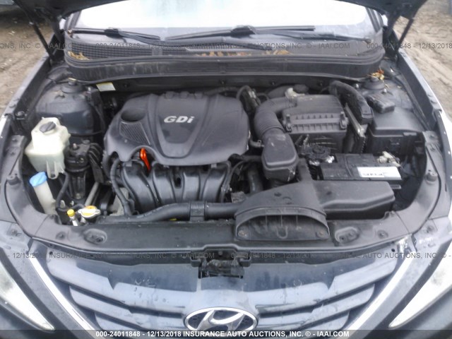 5NPEB4AC7BH144649 - 2011 HYUNDAI SONATA GLS BLUE photo 10