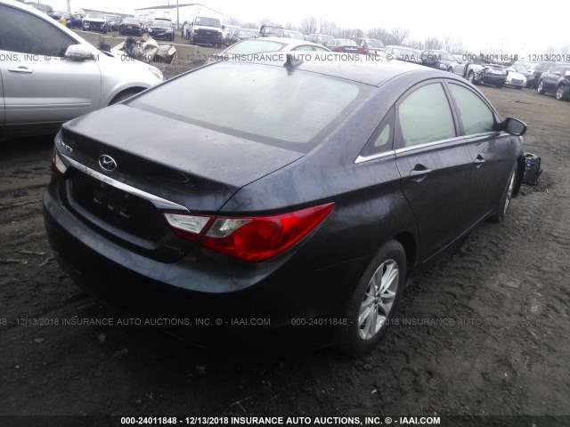 5NPEB4AC7BH144649 - 2011 HYUNDAI SONATA GLS BLUE photo 4