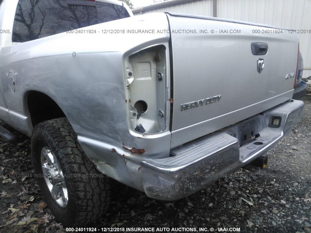 3D7KS28D16G132166 - 2006 DODGE RAM 2500 ST/SLT SILVER photo 6