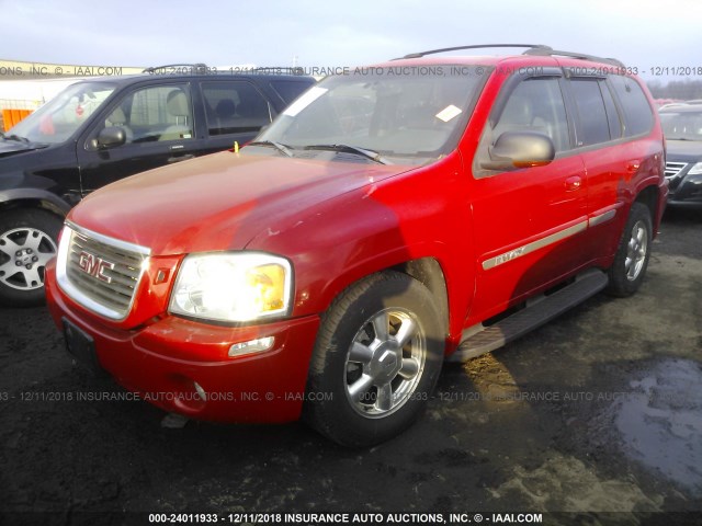 1GKDT13S022124454 - 2002 GMC ENVOY RED photo 2