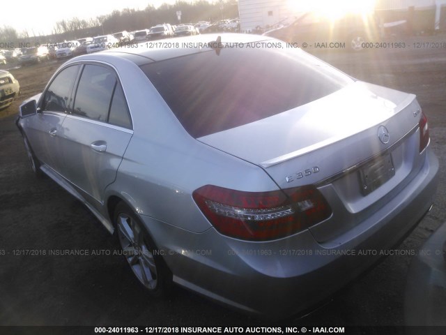 WDDHF8JBXDA715891 - 2013 MERCEDES-BENZ E SILVER photo 3